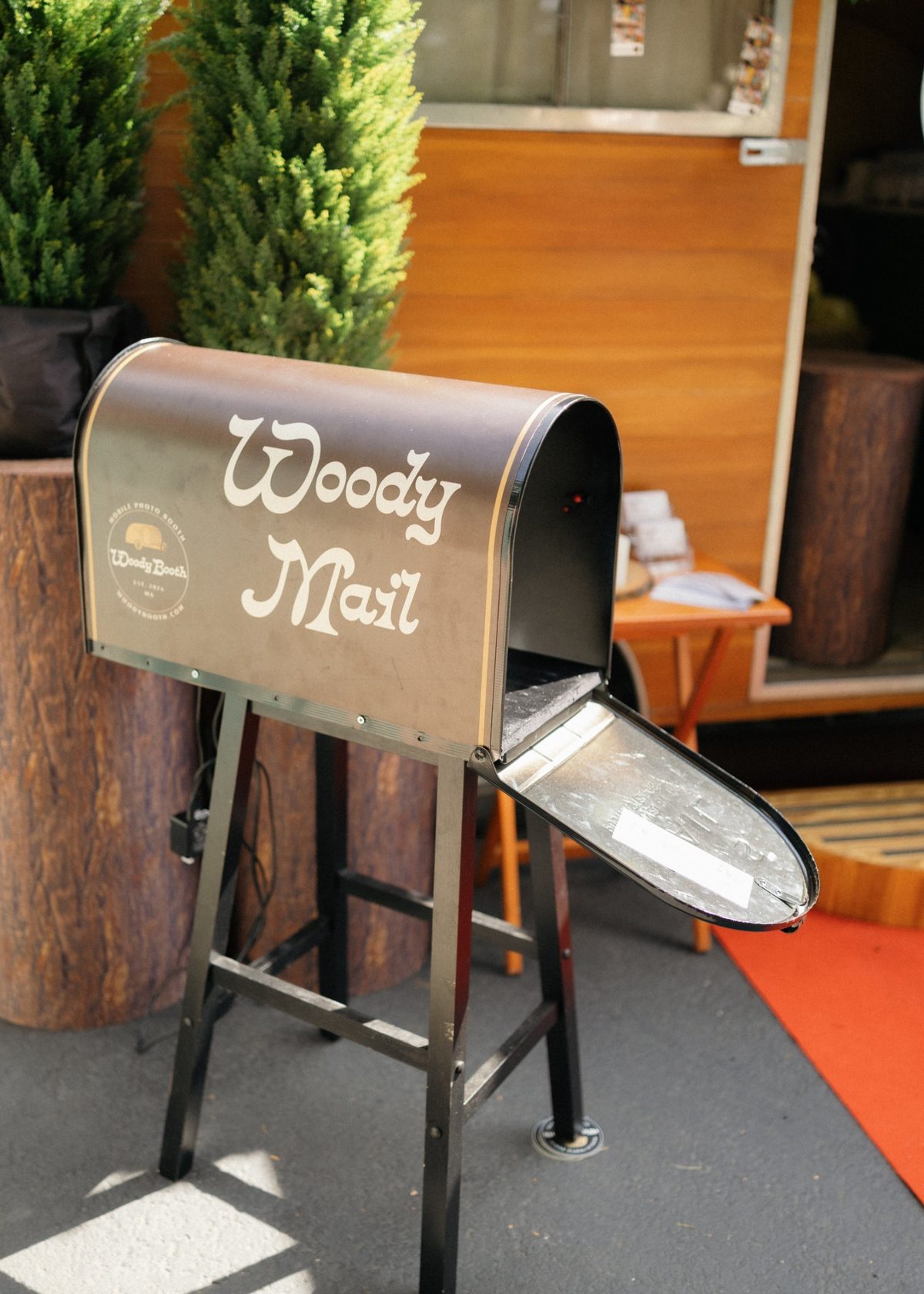 Close-up of the Woody Mail box